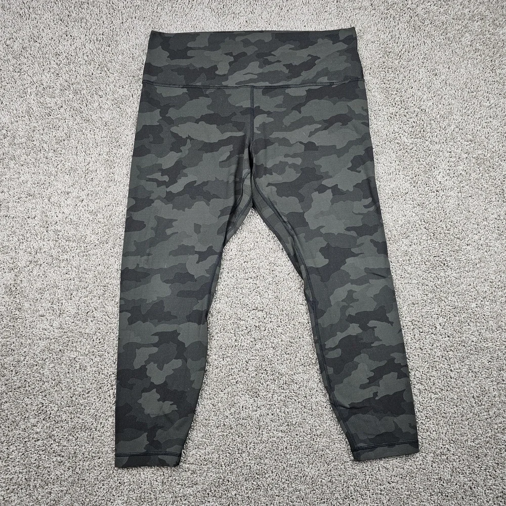Lululemon Align High Rise 25" Leggings Sz 16 Heritage 365 Camo Dark Olive W5DLXS - Picture 1 of 9